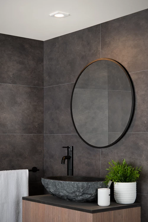 Lucide ZIVA - Einbaustrahler Badezimmer - 1xGU10 - IP44 - Weiß - Atmosphäre 1